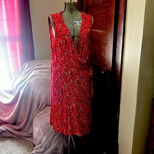 Cute red wrap around dress
